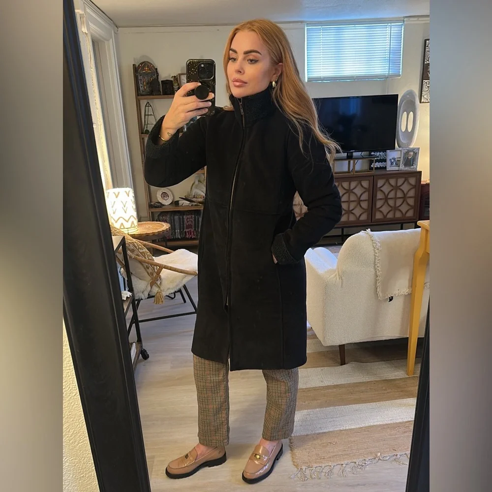 RALPH LAUREN Faux Suede sherpa lined winter coat - Picture 7 of 9